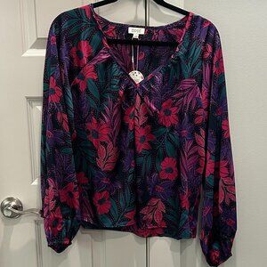ODDI Floral V neck Blouse